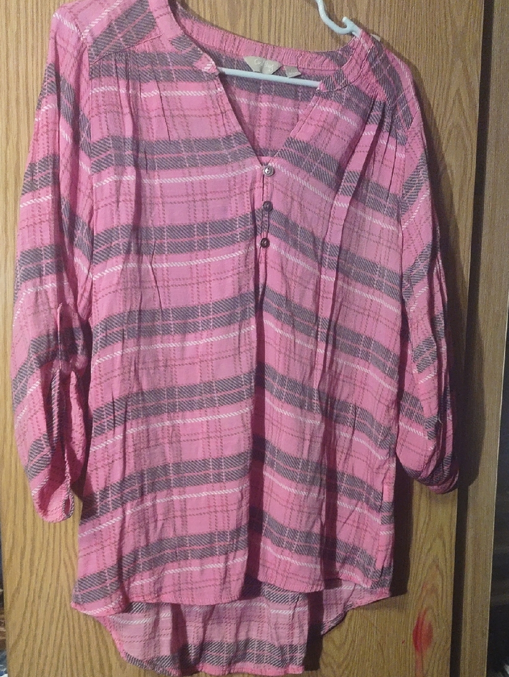 Coral Bay Pink Plaid Shirt - Pink & Black